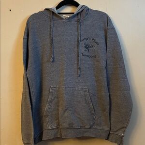 Gray Pullover Hoodie - Temagami Logo